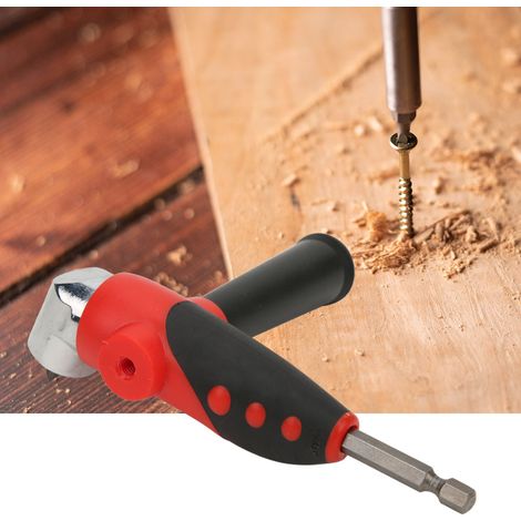 Adaptateur coudé 1/4 pouce 105° pour tournevis électrique avec poignée (1/5)