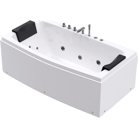 Home Deluxe – Baignoire balnéo Noor 173 x 80 x 84 cm – 12 buses réglables – Acrylique ABS renforcé – Pour 2 personnes – Design moderne (1/5)