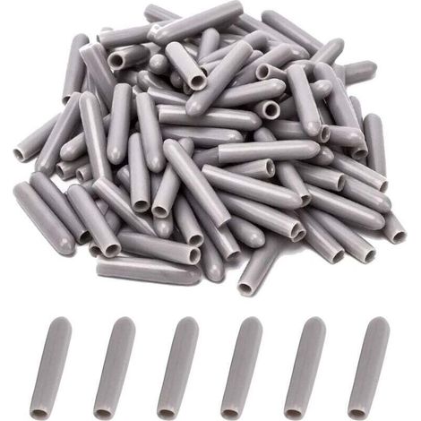 Bouchons de panier pour lave-vaisselle Ulisem [100 pièces], protège-panier pour lave-vaisselle, antirouille (gris) (1/4)