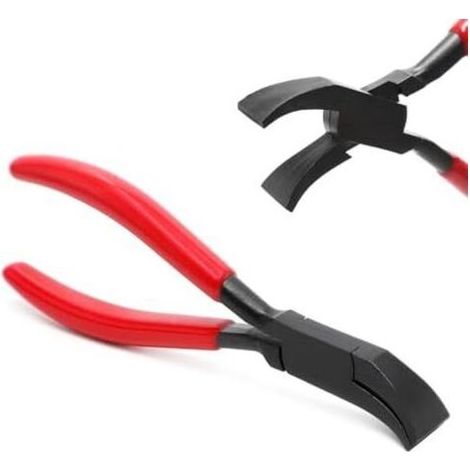 Pince Pliante à 45 Degrés Outil de Pliage avec Poignée Antidérapante Pinces Plier la Tôle pour et Iisser les Tôles, Rouge - (1/5)