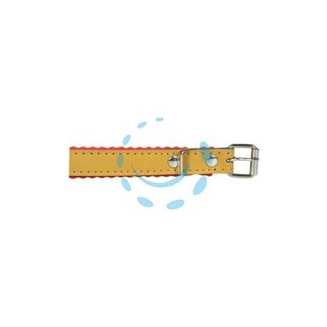 COLLARE PER CANI CUOIO FODERATO - cm.33x1,2