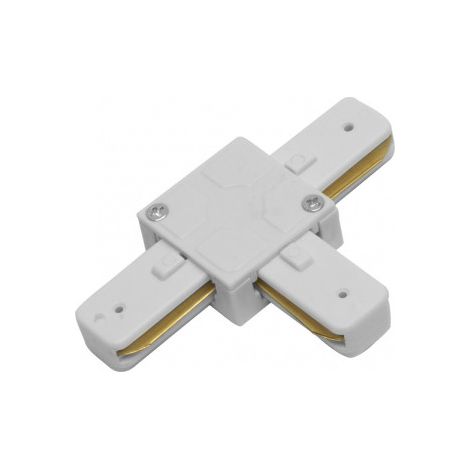 T-Spindelstecker weiß 2-adrig 1,5x6,5x9,5 cm