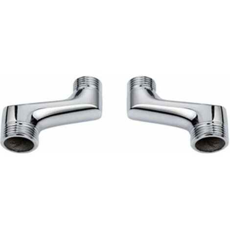Raccord Contre Coudé Douche,Raccord Laiton Coudé RéDucteur,Bras Pivotant RéGlable,Raccord Mural Contre Coudé,Raccord Excentré 1/2 3/4,Chrome A (1/3)