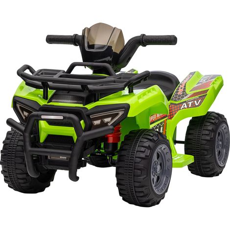 Quad électrique enfant 18-36 mois 6V batterie rechargeable phares métal PP vert 66x44x42 cm
