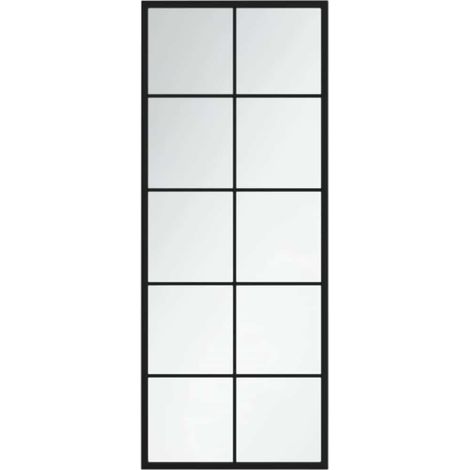 vidaXL Espejo de pared metal negro 100x40 cm (1/2)