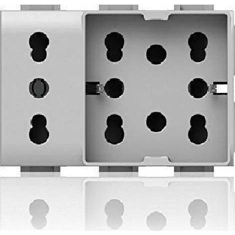 4Box 4B.VSingle4.H2Single.XL Side Unika Compatibile con Vimar Plana, 250 V, Bianco (1/5)