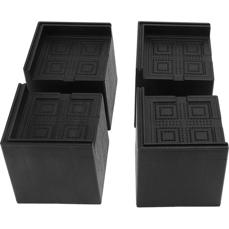 4 Pièces Cales de Meuble en EVA Carrées 3 Pouces, Support jusqu'à 1000 kg pour Machine à Laver, Lit, Canapé, Table