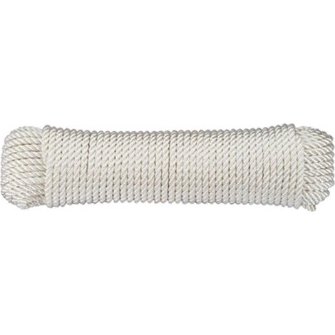 Corde polyamide tressée dörner + helmer 190320 (Ø x L) 6 mm x 30 m blanc A781661 (1/2)