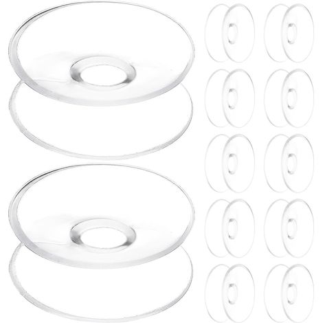 Lot de 24 ventouses double face, pastilles adhésives transparentes de 30 mm pour couronnes, rangement de cuisine et salle de bain, et crochets pour fenêtres.