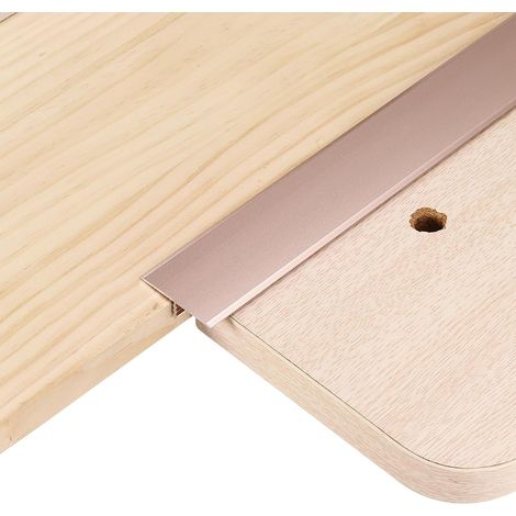 2.9ft x 1.3" Profilé De Transition En T Pour Sol, Bande De Raccord En Alliage D'Aluminium Pour Lames De Vinyle Combler Les Interstices Entre Parquets Carrelages Sols, Violet Clair (1/5)