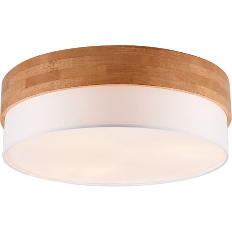 Plafoniera Trio Seasons legno chiaro/bianco 50cm 3xE27 (1/5)