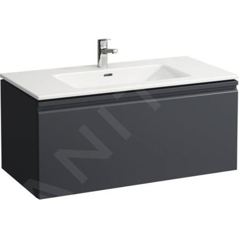 Laufen Pro S - Meuble avec lavabo, 1000x500 mm, 1 tiroirs, graphite H8609664801041 (1/2)