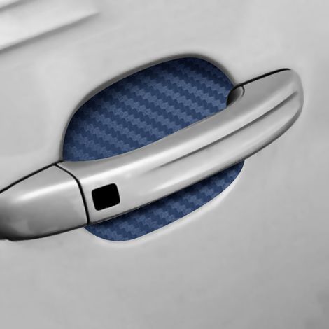 Lot de 4 films adhésifs universels en fibre de carbone pour poignées de porte de voiture, anti-rayures (1/4)