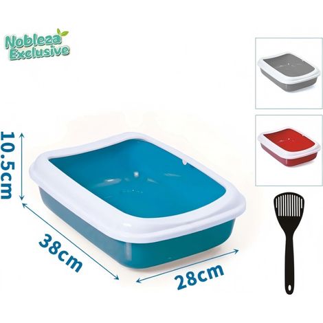 Bac à litière pour chat Nobreza de la série exclusive avec pelle, disponible en 3 couleurs (1/4)