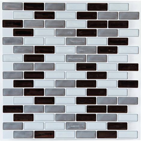 Rechteckiger Fliesenaufkleber D25x25cm aus PVC - Grau