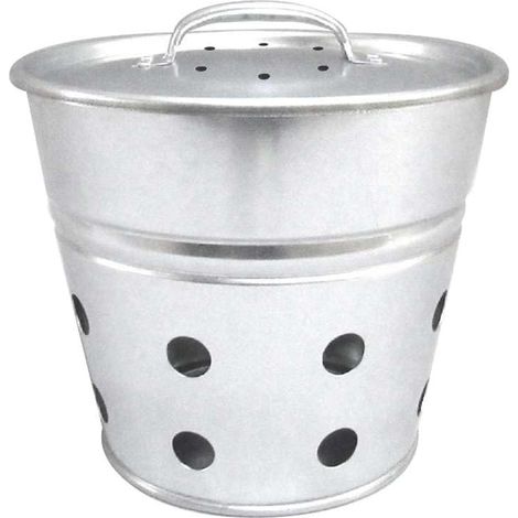 Vermicomposteur à Enterrer 5L Acier Galvanisé – Compostage Direct Sol, Engrais Naturel – Potager, Jardin, avec Couvercle - 020650 (1/5)