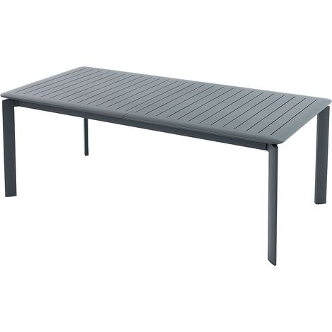 Tavolo da giardino allungabile in alluminio L.205/286.5cm Grigio scuro - VELYRA di MYLIA