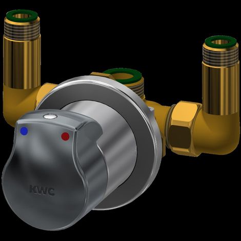 KWC Duscharmatur, AQUAMIX, Hydr, mit Mischer, für Edelstahlverkleidung (1/2)