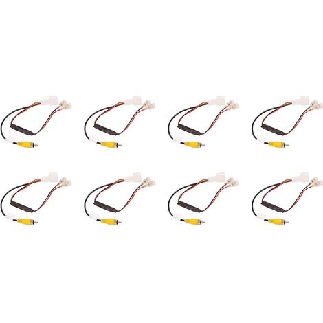 8 adaptadores de cableado de 4 pines para cámara de marcha atrás de coche, compatibles con Toyota. (1/5)