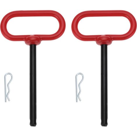 2 Ensembles Goupilles Et d'attaches Chape d'attelage Poignée Remorque 3/8 X 4 Pouces Goupilles d'attelage Remorquage pour Tondeuse à Gazon Bateau Cargo (16,8 X 9,3 Cm) (1/5)