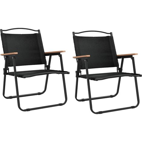 Maison Exclusive - Chaises de camping lot de 2 Noir 54x55x78 cm Tissu Oxford (1/5)