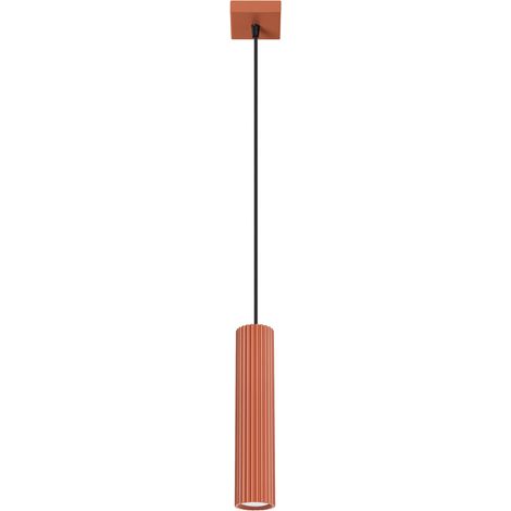 Sollux Karbon Lampada a sospensione minimalista rosso ocra (1/5)