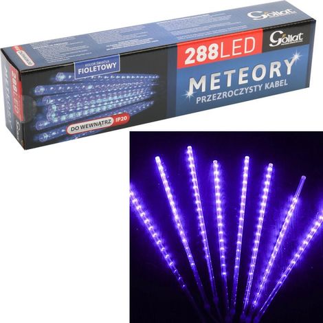 Luci natalizie viola a forma di meteora con 288 LED - Decorazione luminosa per interni (1/3)