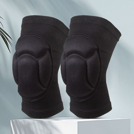 Genouillères Flexibles (1 paire), Protege Genoux pour Volleyball Dance Handball Football VTT Arts Martiaux Jogging Ski Muay Thaï Travail