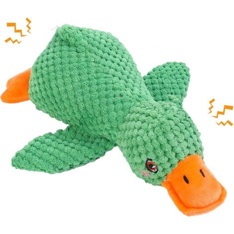 Jouets pour chiens canards apaisants, jouets de soutien émotionnel pour chiens canards en peluche indestructibles et résistants à la mastication, jouets interactifs pour chiens d'intérieur et d'extéri