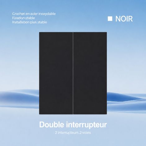 Module interrupteur double va-et-vient mural type 86 ultra-fin en PC réf 3087 300 g – Livraison gratuite