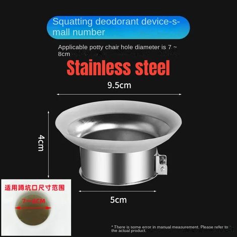 (S Stainless steel)Squatting Pan Anti-smell Plug Stainless steel Toilet Floor Deodorize Stopper Bathtub Anti-blocking Cover Bathroom Accessory (1/4)