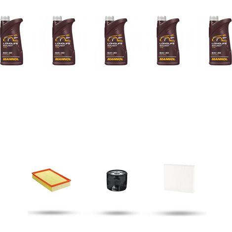Kit tagliando 3 FILTRI e 5L OLIO compatibile con VW Passat (3g2,3G5) 1.5 TSI 110kw Dal 2018 (1/5)
