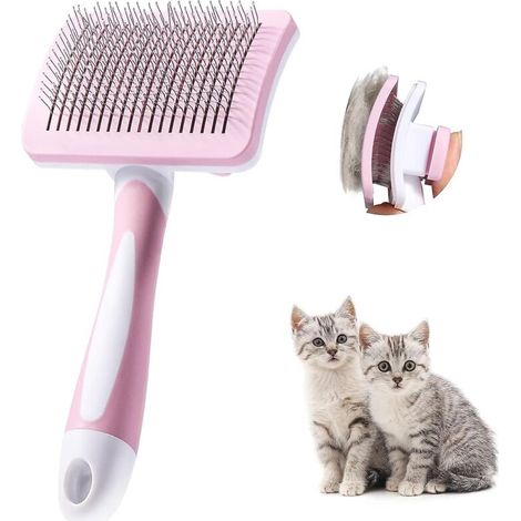 Selbstreinigende Bürste für Hunde und Katzen – Entfernt effektiv Knoten und Unterwolle (1/5)