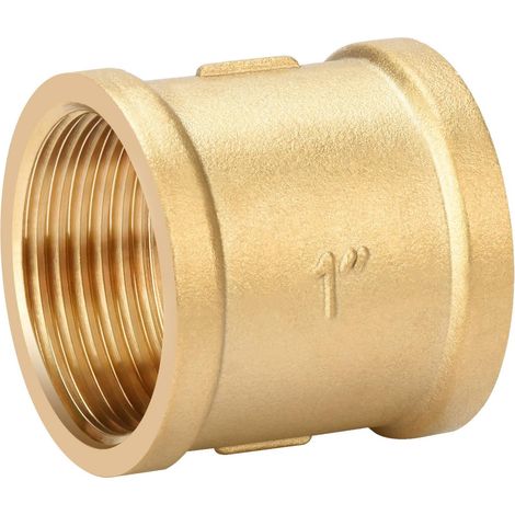 1 Manchon Laiton, Filetage Femelle Double, 2,5 Cm, Raccord Tuyau, Plomberie Chauffage