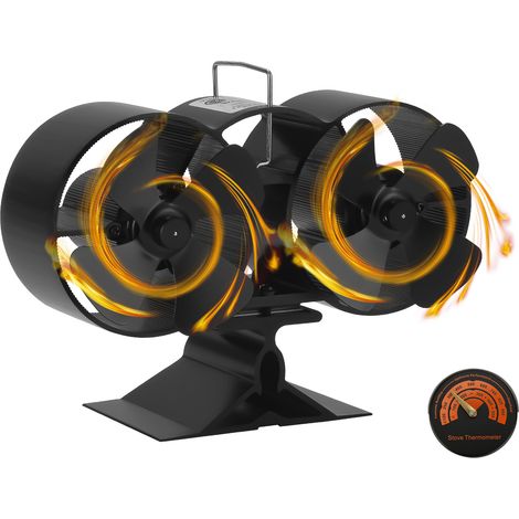 TolleTour Ventilateur De Poêle, Ventilateur thermique Silencieux à 8 Pales pour Poêle à Bois, Distribution Efficace de Chaleur en Hiver (1/5)