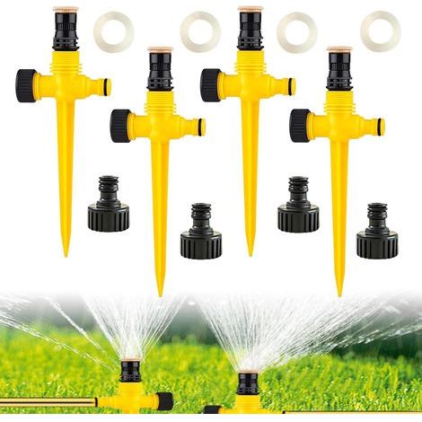 4-Piece Sprinkler Set, ABS Plastic, 360° Rotation, Adjustable, Garden Lawn (1/5)