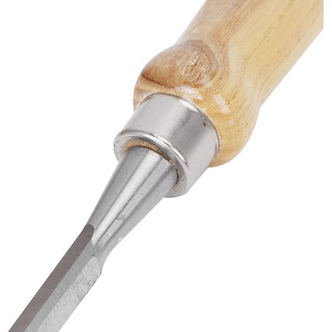 [Juego de tallado de madera] Juego de 6 cinceles profesionales para madera fabricados en acero cromo-vanadio + estuche y tapas protectoras  Tamaños de 6 a 20 mm para poda de árboles y carpintería (1/5)