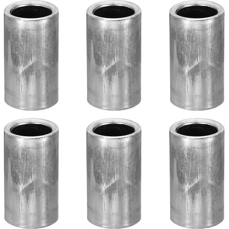 Entretoises en Acier M10, 6 Pièces Entretoises Métalliques en Acier 10mm ID x 14mm OD x 25mm L Entretoise en Acier au Carbone Vis de Support Ronde pour Vis M10 ou 2/5 Pouces (1/5)