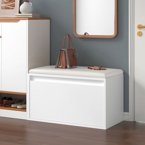 Sitzbank Degerfors 80x39x45 cm Weiß [en.casa] (1/5)