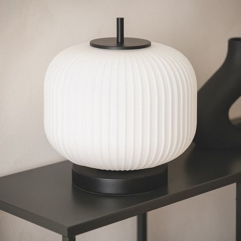 Lampe à Poser Métal et Verre Beca Noir (1/5)