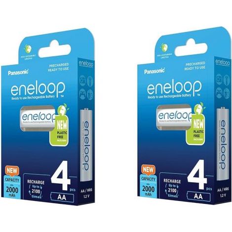 Panasonic Eneloop batterie ricaricabili 8 stilo AA 2000 mAh BK-3MCCE