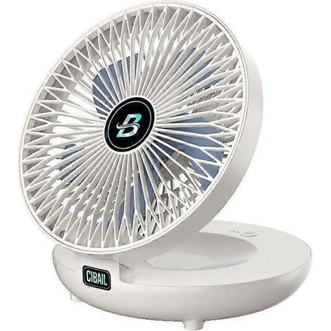 Ventilateur de bureau portable et silencieux (1 pièce) avec 3 vitesses, chargement de type C et conception pliable pour la maison, le bureau et les voyages - Restez au frais et à l'aise partout (1/5)