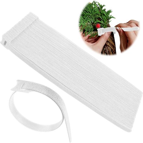 Attache Pour Guirlande De Noël - Bande Auto-Adhésive Réglable En Nylon 1 2 Cm X 30 Cm - Pour Décoration Porte Escalier Couronne Arbre De Noël Et Aménagement De Câbles - Lot De 80 (1/5)