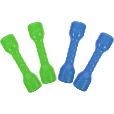 Haltères vocales compatibles avec les outils de fitness pour enfants, lot de 4 en plastique coloré (1/5)