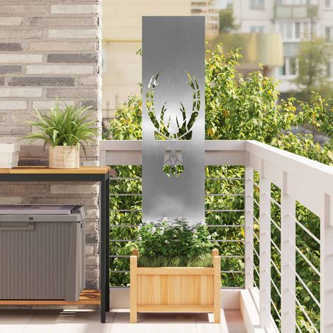 Teenpull – Garten Sichtschutz-Leinwand Silber 32 x 140 cm Edelstahl (1/5)