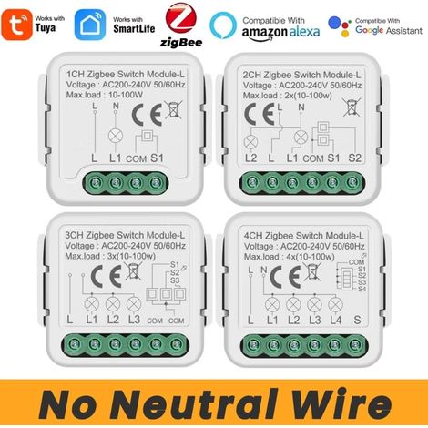 Tuya Modulo Interruttore Smart ZigBee Senza Filo Neutro Richiesto  1 Canale (1/5)