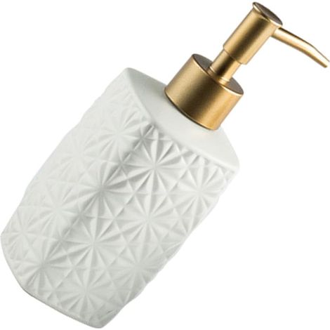Botella dispensadora de cerámica con bomba de 310 ml para baño. (1/5)