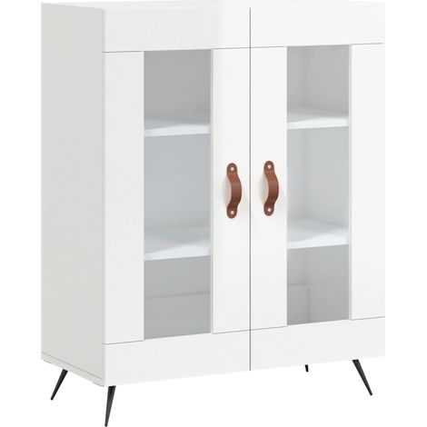 Credenza buffet cassettiera mobile contenitore organizer cucina soggiorno lucido 69,5 x 34 x 90 cm derivati del legno bianco 020030721