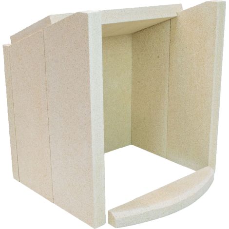 Habillage de foyer A pour poêles à cheminée Opera B – 8 pièces en vermiculite – Dimensions précises pour un encastrement parfait – Kaminxpert (1/5)