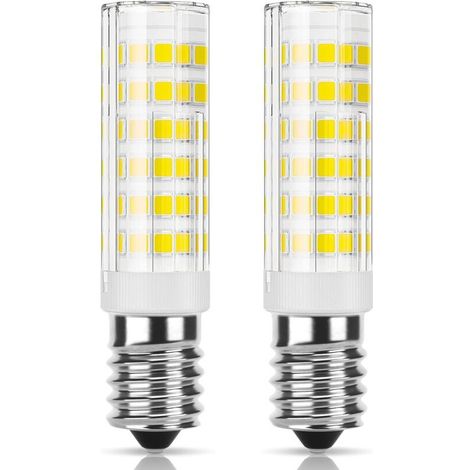 Ampoule LED E14 hotte aspirante, 5W équivalent halogène 50W, Blanc froid 6000K 550LM, Ampoule petite culot à vis pour hotte et frigo, Non dimmable, 2 Pièces (1/4)